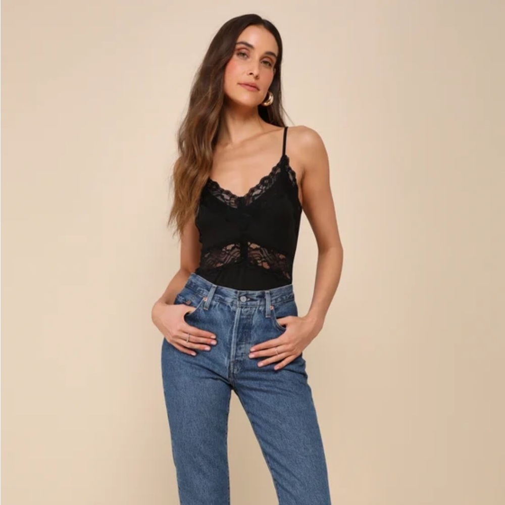 Exclusive Allure Black Sheer Lace
Sleeveless Bodysuit